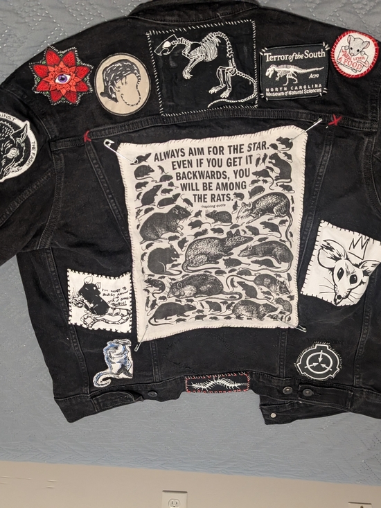 Levi's Other - Punk Rat-Themed Battle Jacket. Levis Brand.